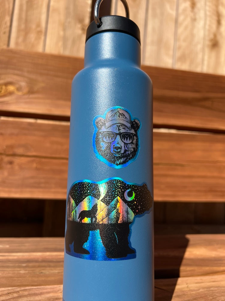 2 Bear Holographic Stickers Holographic