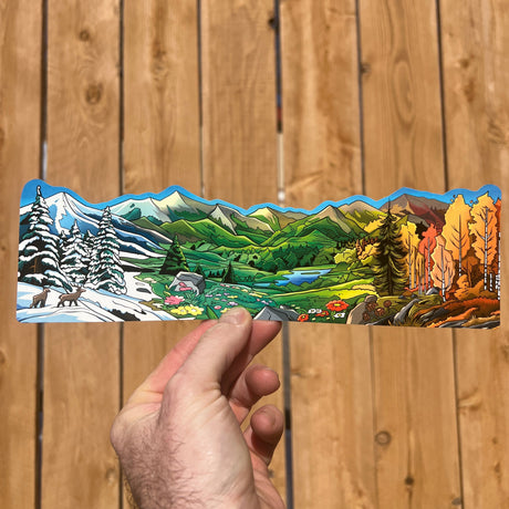 four seasons nature sticker wrap winter spring summer fall