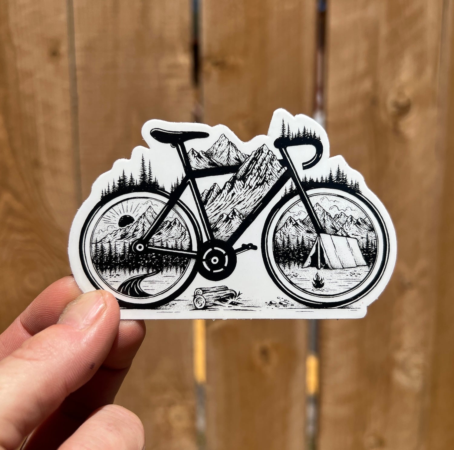 Pedal & Pines Biking Sticker