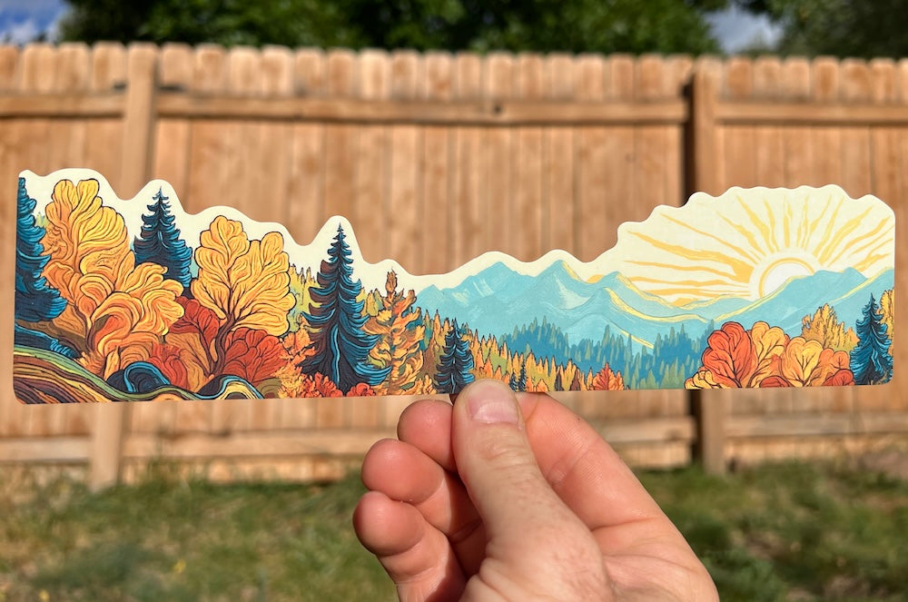 Fall Mountains Sticker Wrap