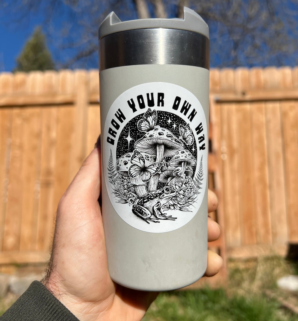 Grow Your Way Mushroom Sticker