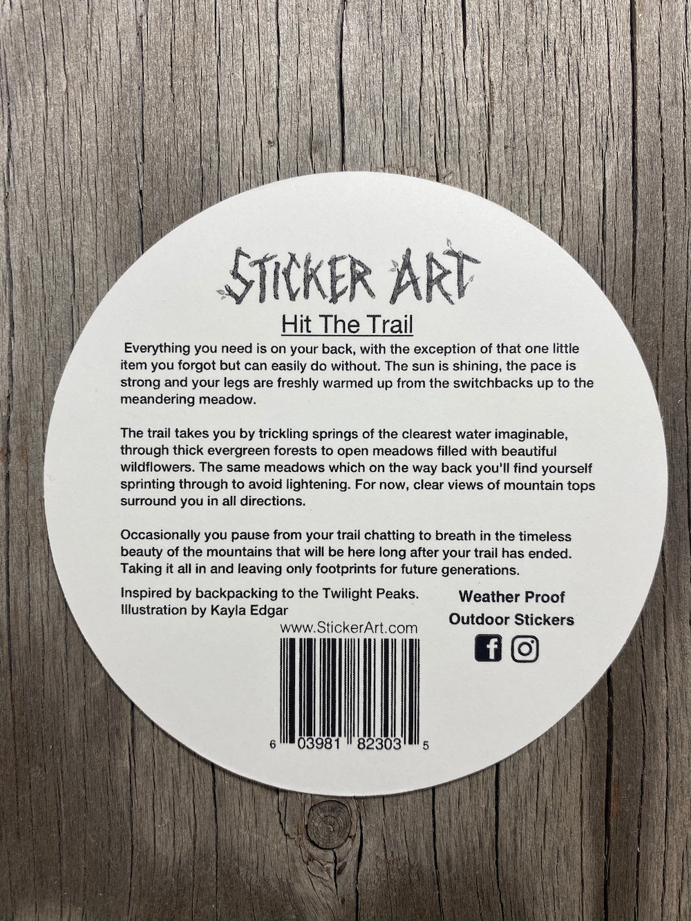 Hit The Trail Sticker