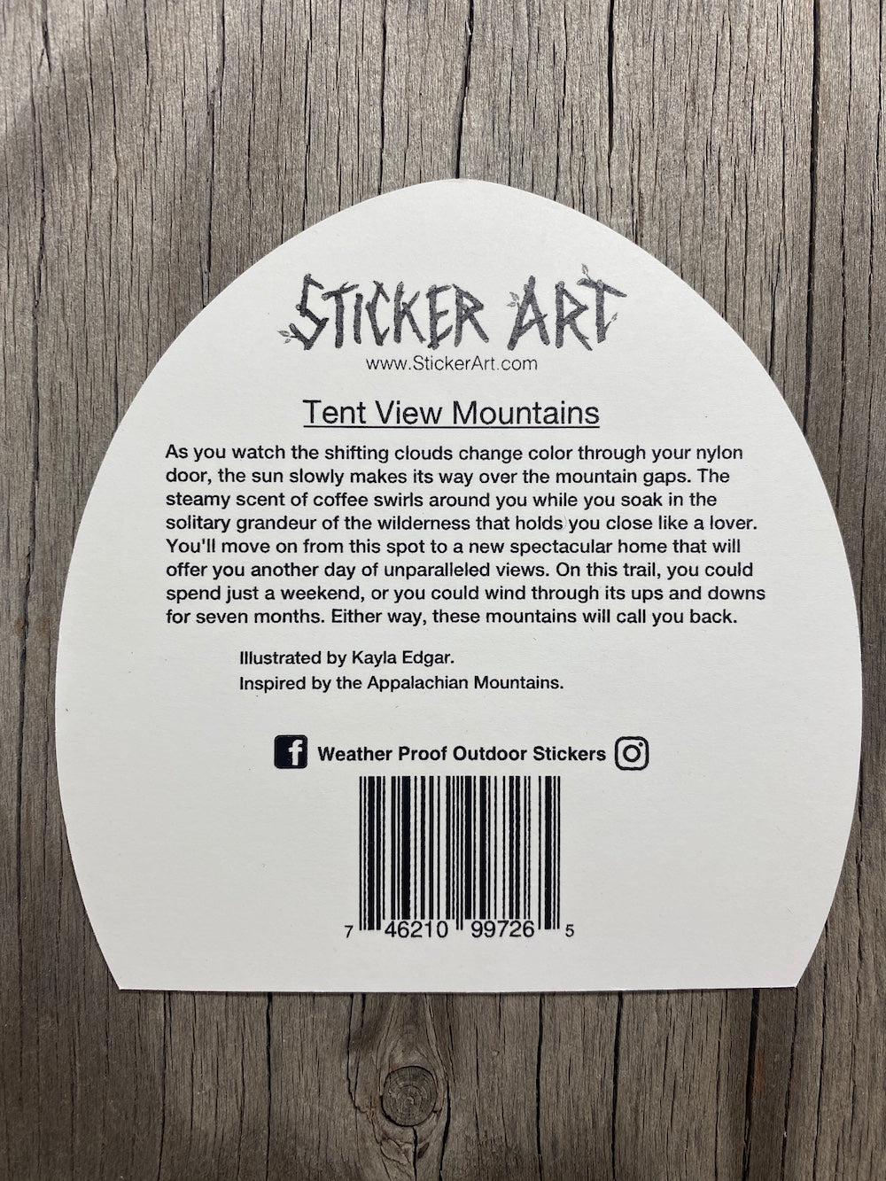 Tent View Mountains Sticker