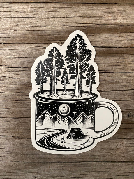 Camp Cup Mountains Sticker