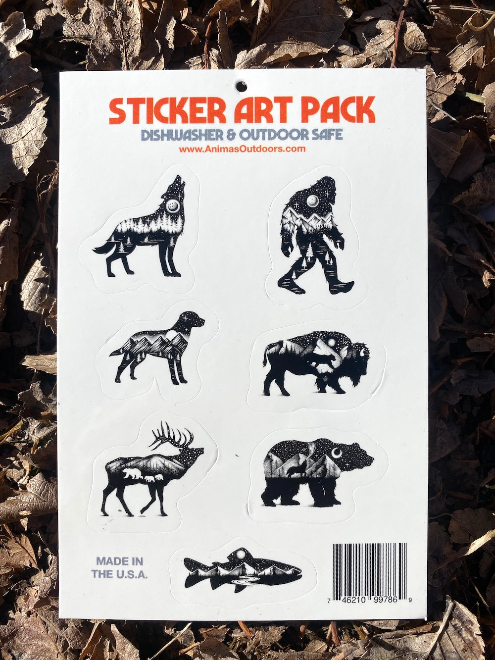 7 Mini Animals Sticker Sheet