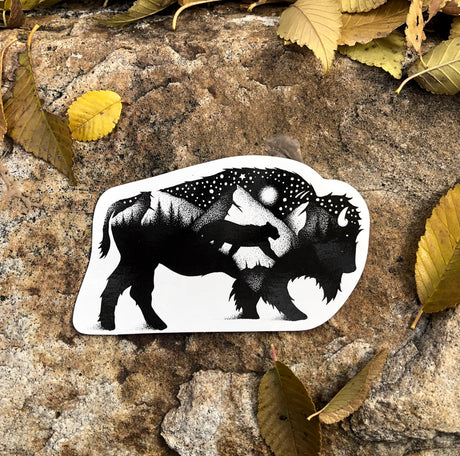 yellow stone bison stickers