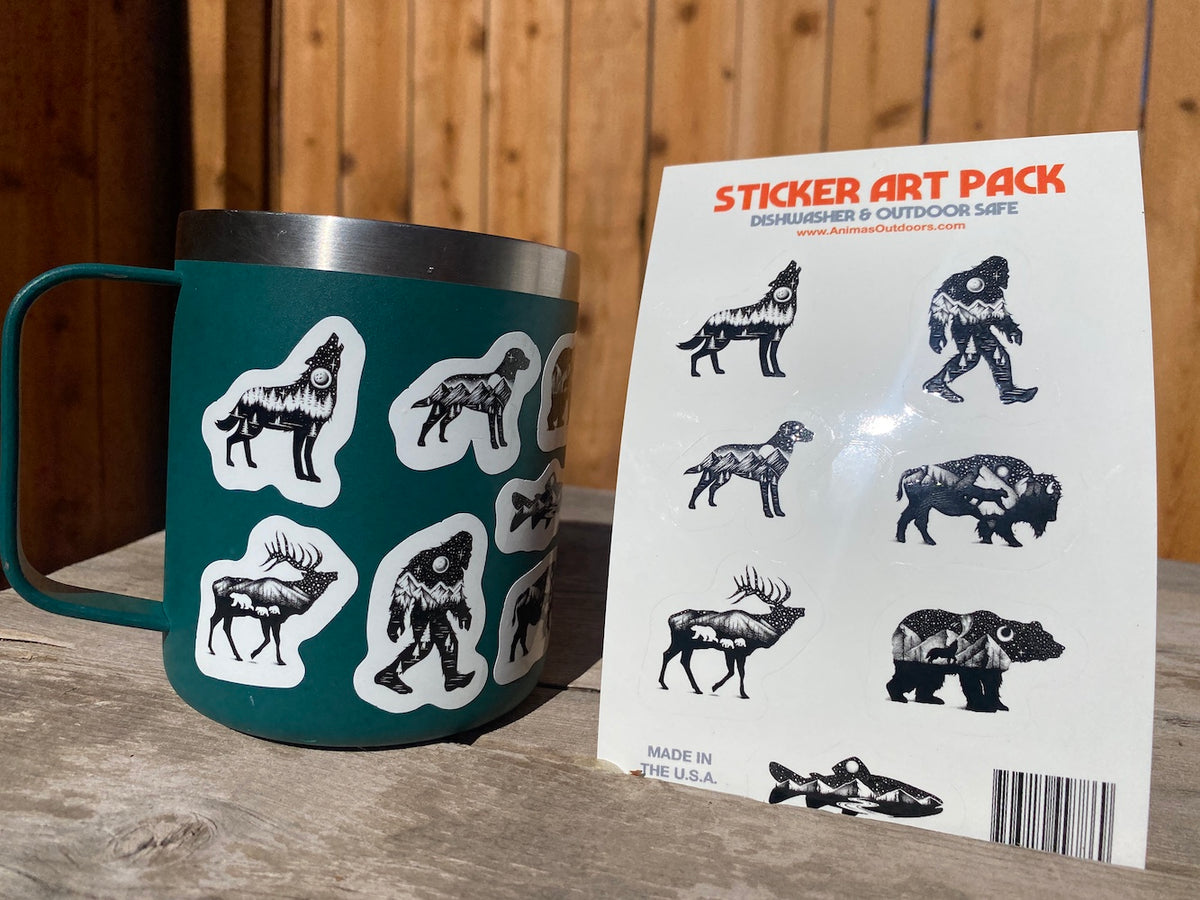 7 Mini Animals Sticker Sheet