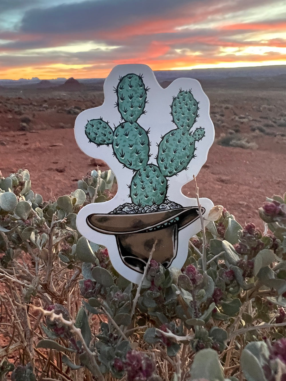 Prickly Pear Cactus Sticker