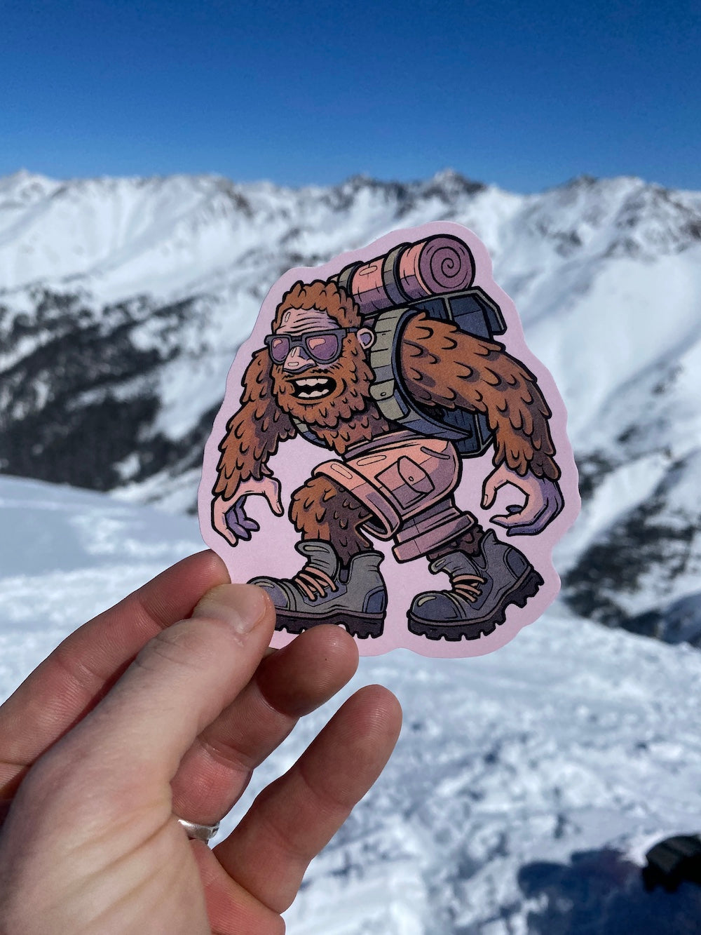 sasquatch camping sticker