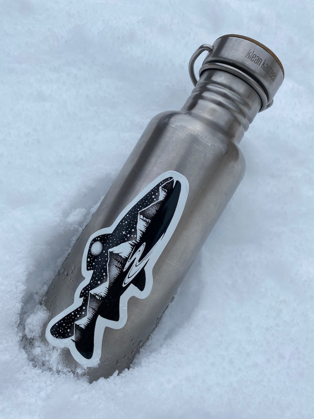 trout sticker water bottle