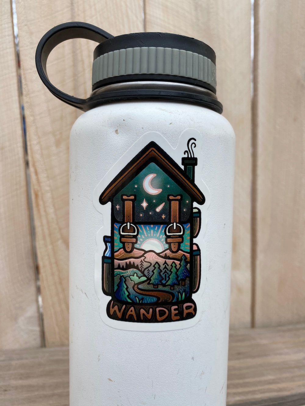 hiking backpacking sticker