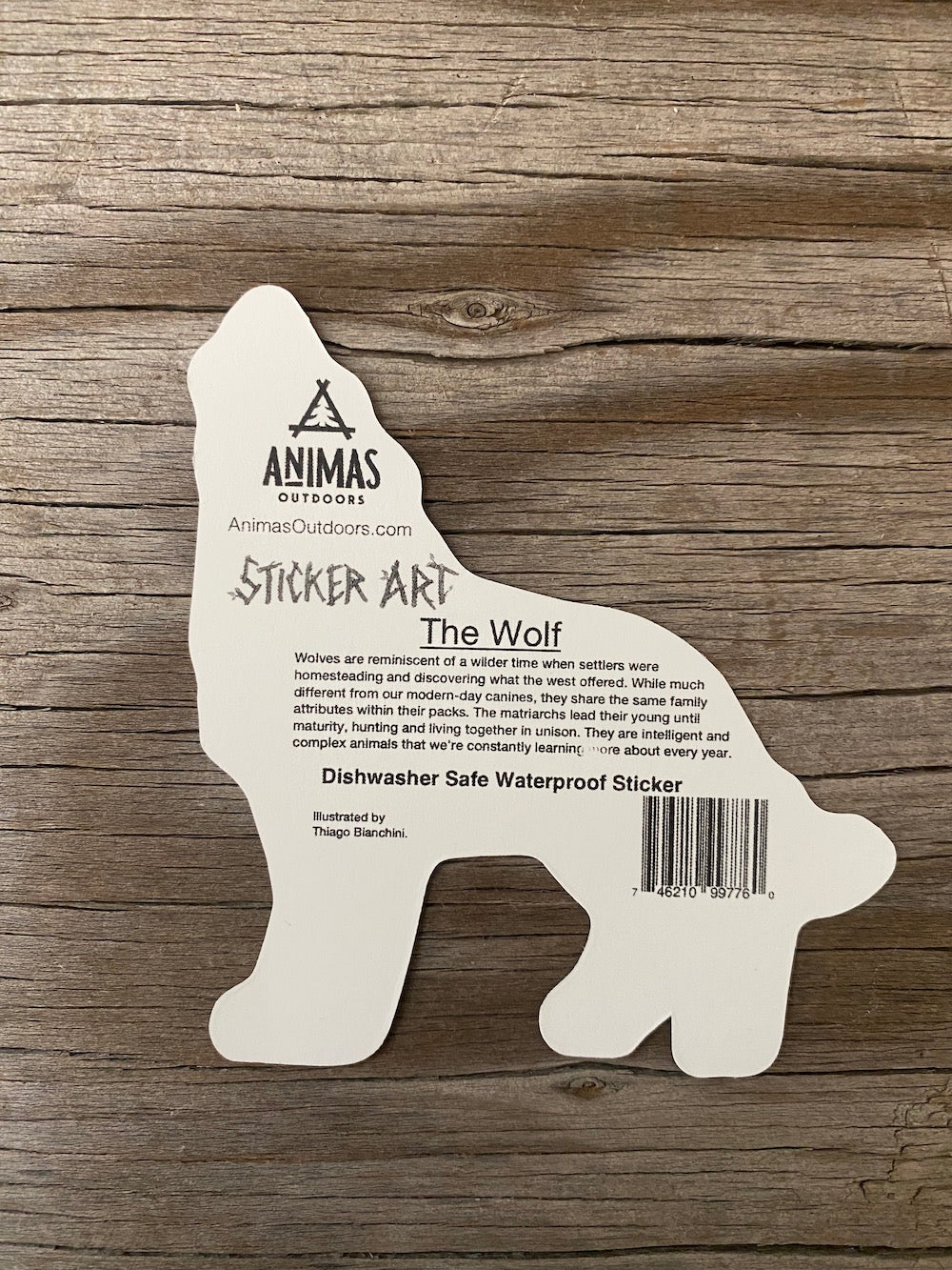 wolf decal for waterbottle