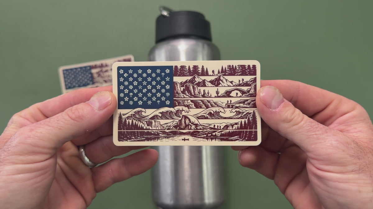 American Nature Flag Sticker