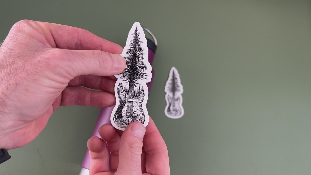 Nature's Music Guitar Sticker