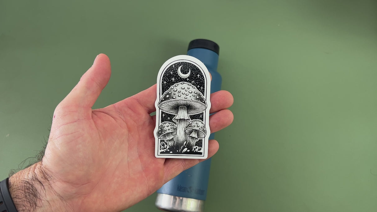Cosmic Caps Mushroom Sticker