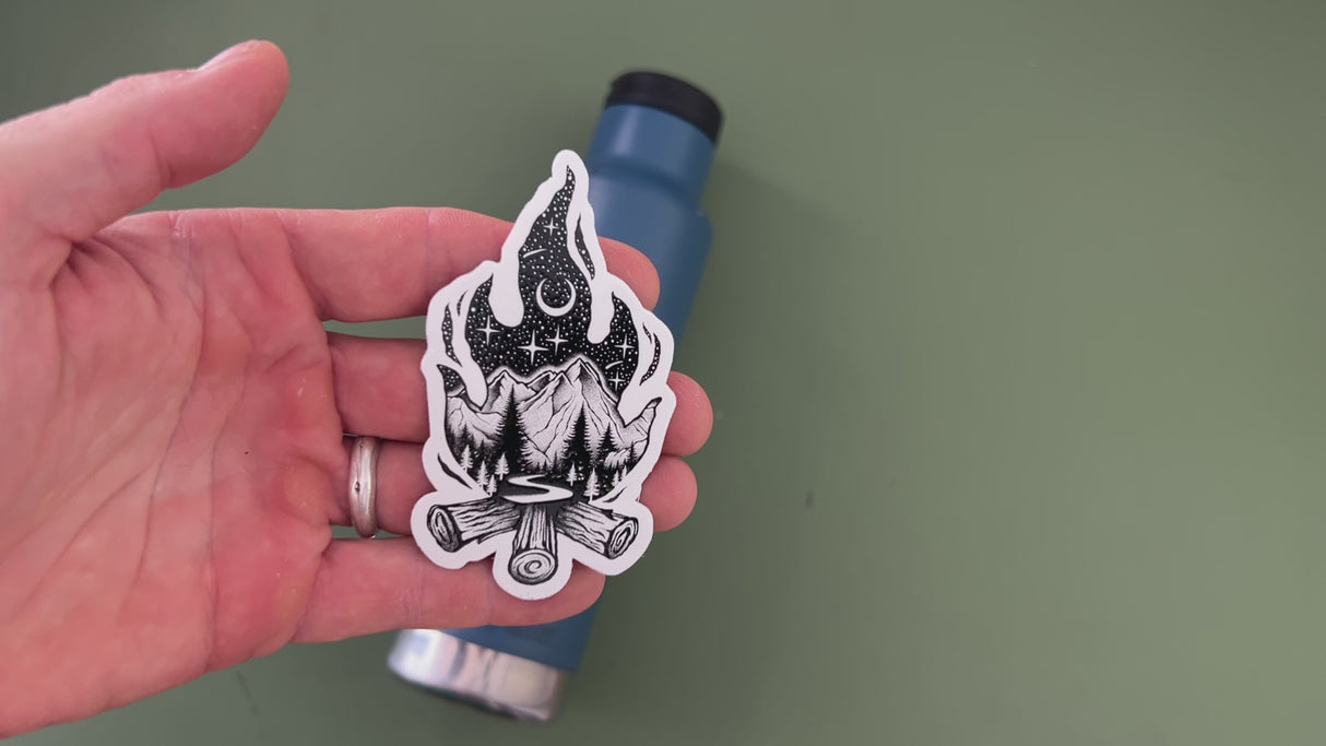 Campfire & Stars Sticker