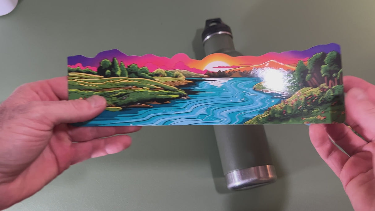 River Sunset Sticker Wrap