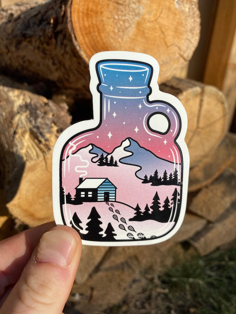 WINTER CABIN STICKER