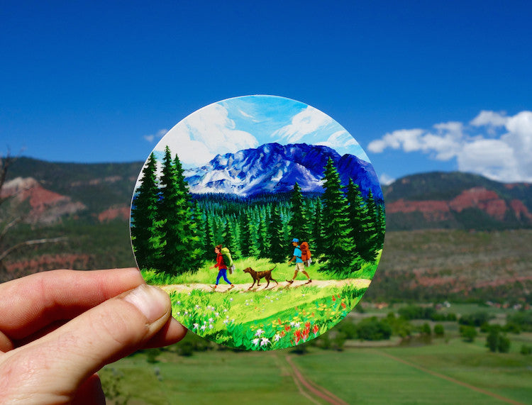 Hit The Trail Sticker