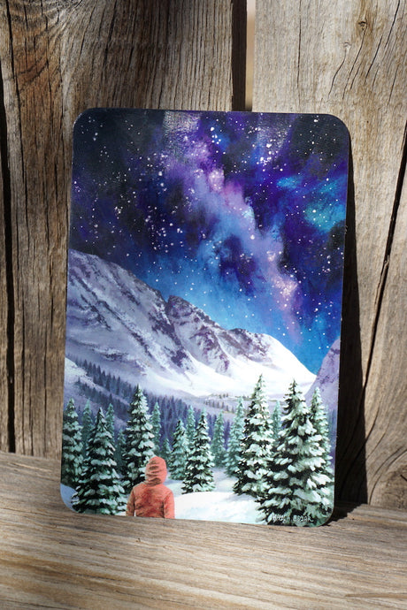 snowy forest sticker