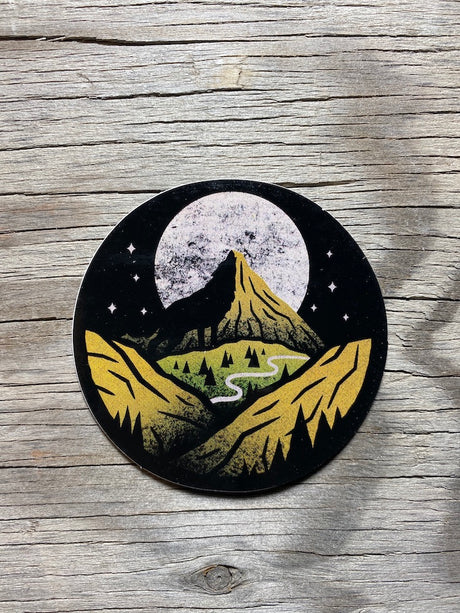 Mountain and Moon Sticker