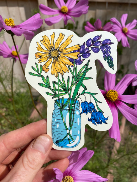 pretty flower sticker
